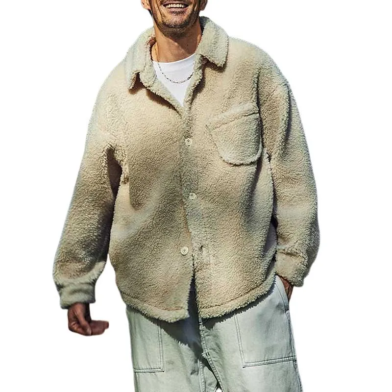 Men's Solid Color Lambswool Chest Pocket Jacket 42792266Y sold by Manly