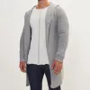 Men's Casual Hooded Single-breasted Mid-length Knitted Cardigan 64272437M sold by Manly