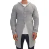 Men's Casual Hooded Single-breasted Mid-length Knitted Cardigan 64272437M sold by Manly