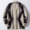 Men's Vintage Jacquard Thick Lapel Single Breasted Knitted Cardigan 25787366M sold by Manly