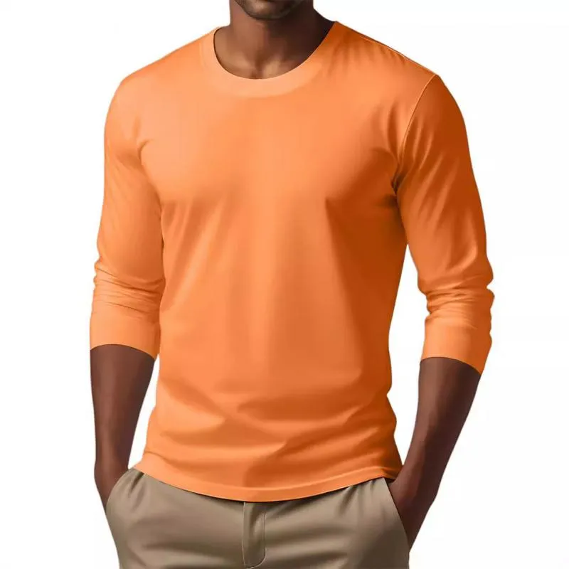 Men's Casual Cotton Blended Round Neck Slim Fit Long Sleeve T-Shirt 36082649M sold by Manly product image thumbnail 3