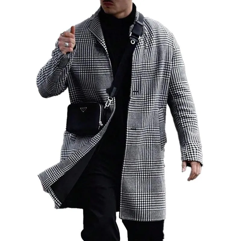 Men's Vintage Houndstooth Single Breasted Coat 24947364X sold by Manly