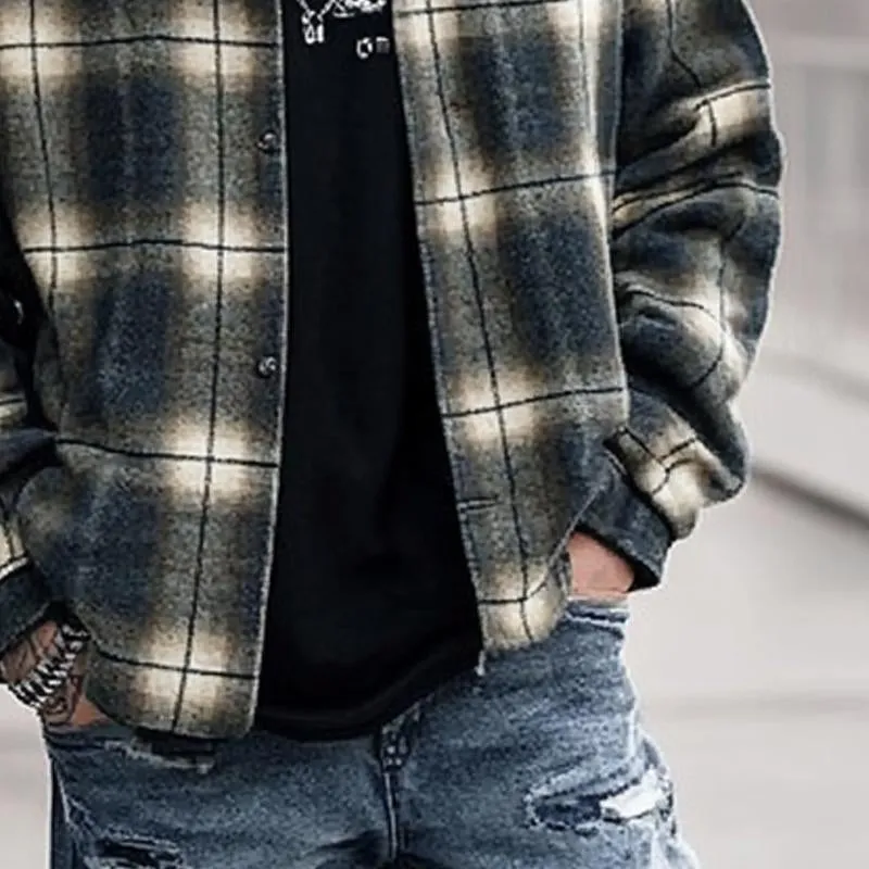 Men's Vintage Flannel Plaid Single Breasted Jacket 43293787X sold by Manly product image thumbnail 3