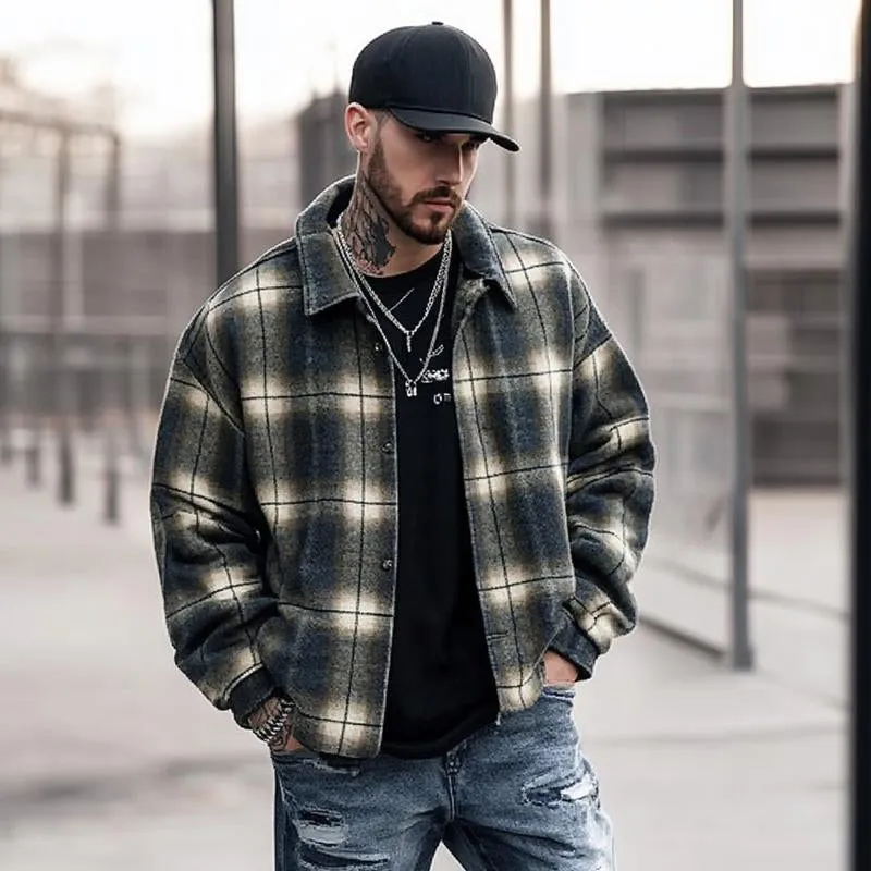 Men's Vintage Flannel Plaid Single Breasted Jacket 43293787X sold by Manly product image thumbnail 2