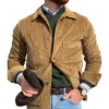 Men's Vintage Solid Color Corduroy Lapel Jacket 35278342X sold by Manly