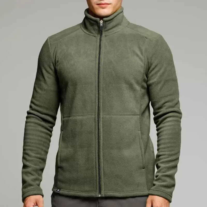 Men's Solid Color Plush Stand Collar Zipper Jacket 52294185Z sold by Manly product image thumbnail 2