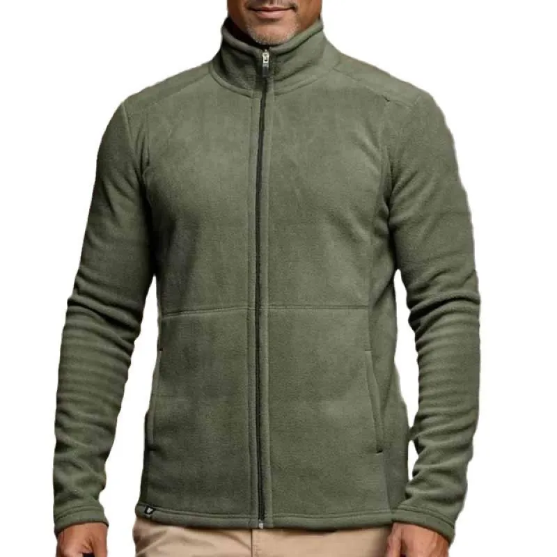 Men's Solid Color Plush Stand Collar Zipper Jacket 52294185Z sold by Manly
