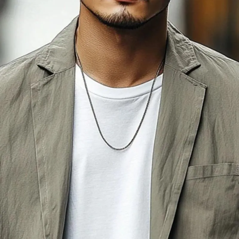 Men's Casual Cotton Linen Solid Color Lapel Single-breasted Loose Blazer 91323183M sold by Manly product image thumbnail 3