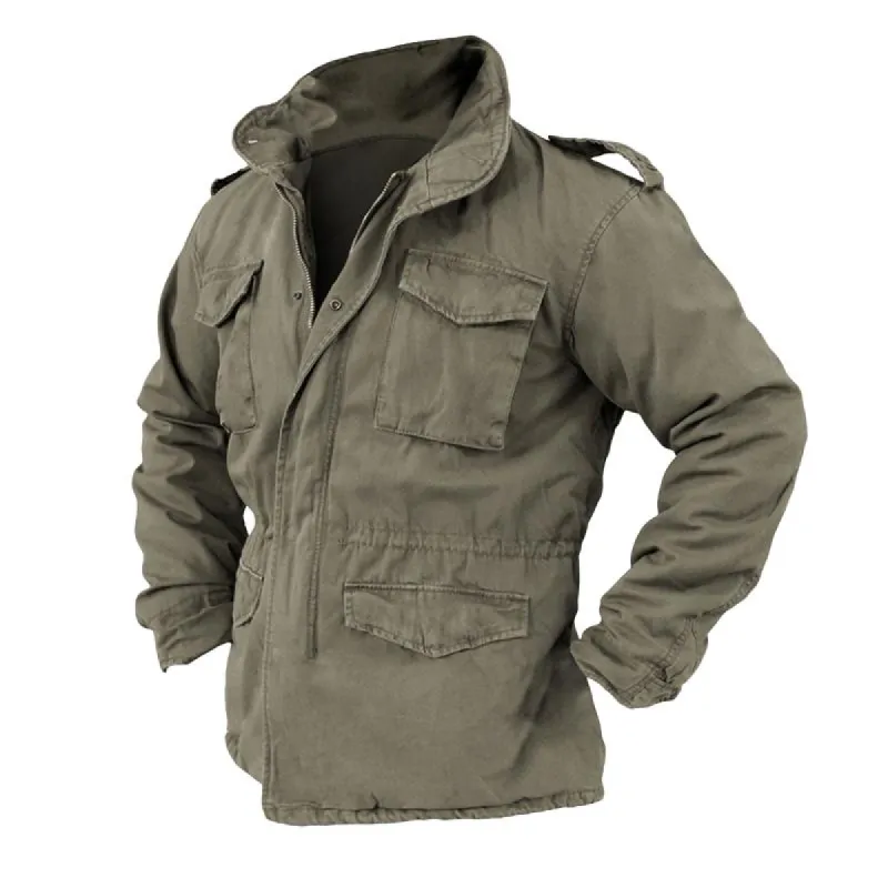 Men's Retro Casual Field Multi-Pocket Work Jacket 71269512TO sold by Manly