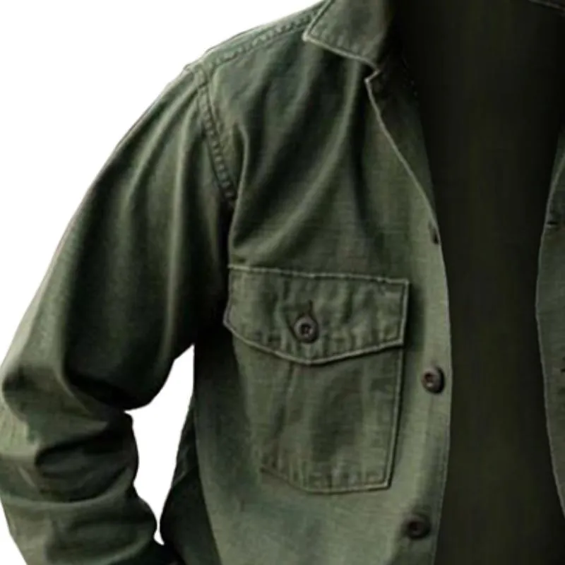 Men's Vintage Casual Washed Lapel Work Jacket 49853665TO sold by Manly product image thumbnail 2