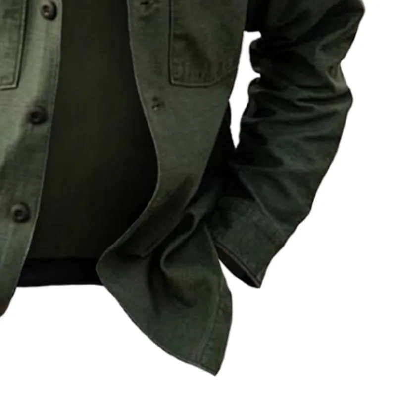 Men's Vintage Casual Washed Lapel Work Jacket 49853665TO sold by Manly product image thumbnail 3