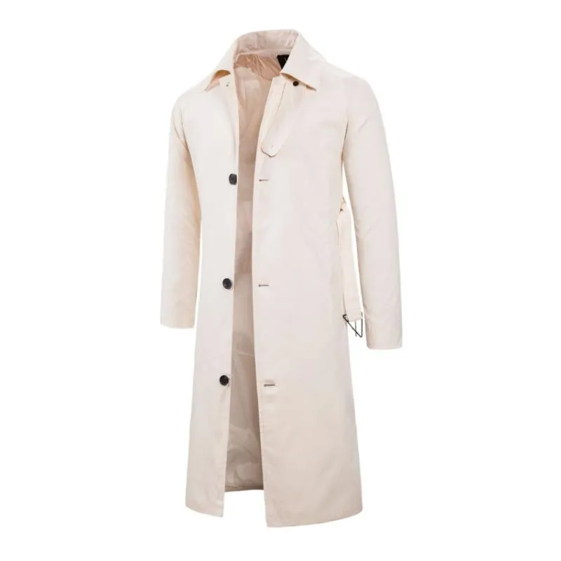Men's Retro Classic Lapel Single Breasted Belt Long Trench Coat 55058957M sold by Manly product image thumbnail 2
