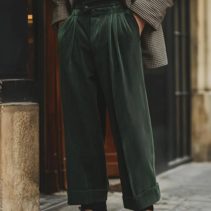 Men's Vintage Corduroy Loose Straight Pants 79822629M sold by Manly product image thumbnail 3