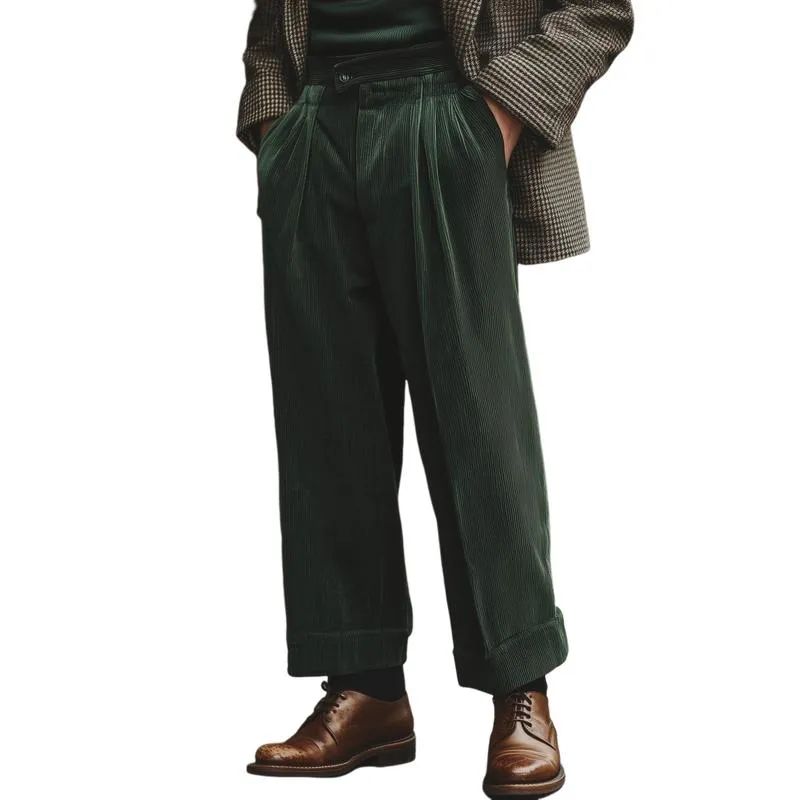 Men's Vintage Corduroy Loose Straight Pants 79822629M sold by Manly