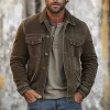 Men's Vintage Lapel Single Breasted Corduroy Jacket 71460914X sold by Manly