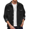 Men's Solid Corduroy Lapel Shirt Jacket 78647275X sold by Manly