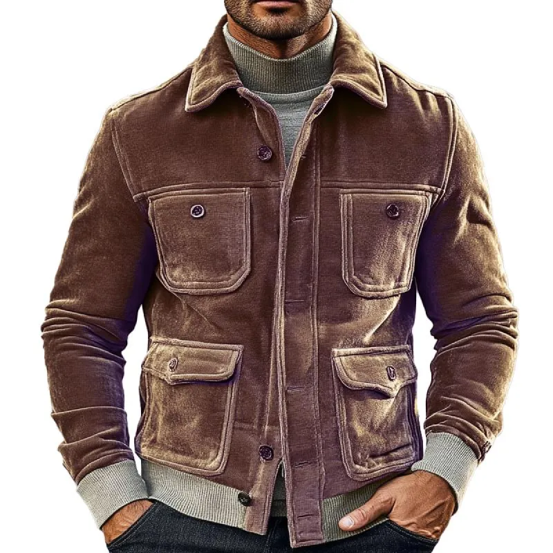 Men's Vintage Velvet Lapel Single Breasted Jacket 23159798X sold by Manly