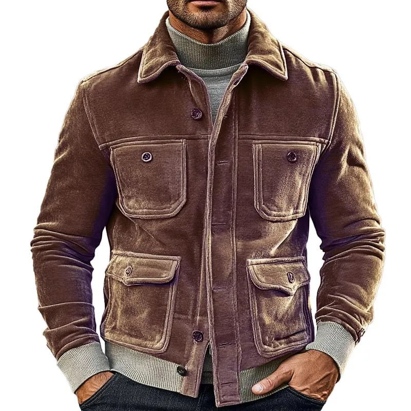 Men's Vintage Velvet Lapel Single Breasted Jacket 23159798X sold by Manly