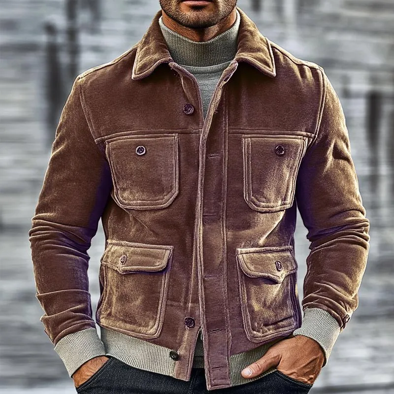 Men's Vintage Velvet Lapel Single Breasted Jacket 23159798X sold by Manly product image thumbnail 2