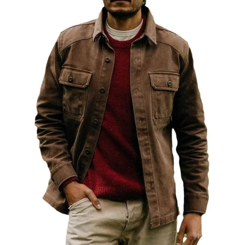 Men's Vintage Casual Long Sleeve Shirt Jacket 04713907X sold by Manly