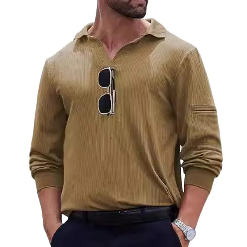 Men's Long-sleeved Casual Knitted POLO Shirt 57878401X sold by Manly product image thumbnail 5