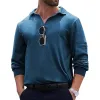 Men's Long-sleeved Casual Knitted POLO Shirt 57878401X sold by Manly