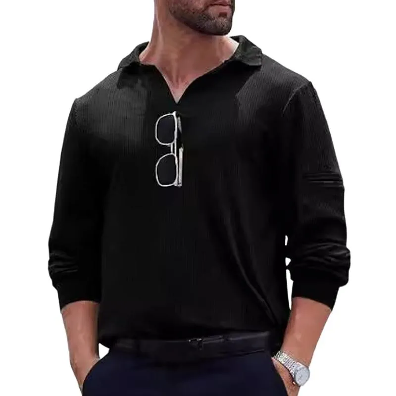 Men's Long-sleeved Casual Knitted POLO Shirt 57878401X sold by Manly product image thumbnail 2