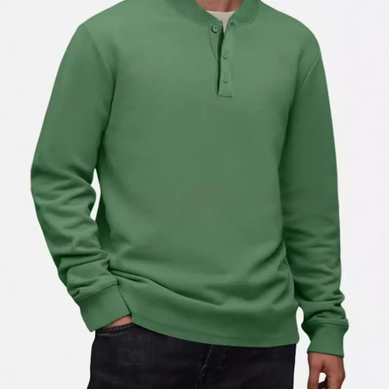 Men's Casual Cotton Blend Henley Collar Slim Fit Long Sleeve T-Shirt 16667146M sold by Manly product image thumbnail 5