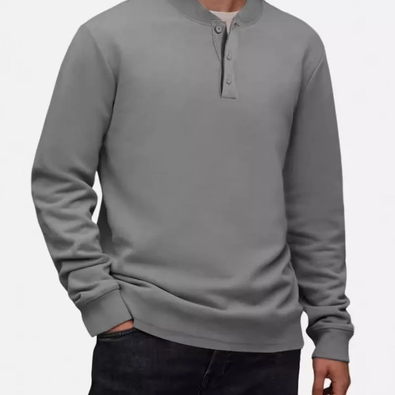 Men's Casual Cotton Blend Henley Collar Slim Fit Long Sleeve T-Shirt 16667146M sold by Manly product image thumbnail 3