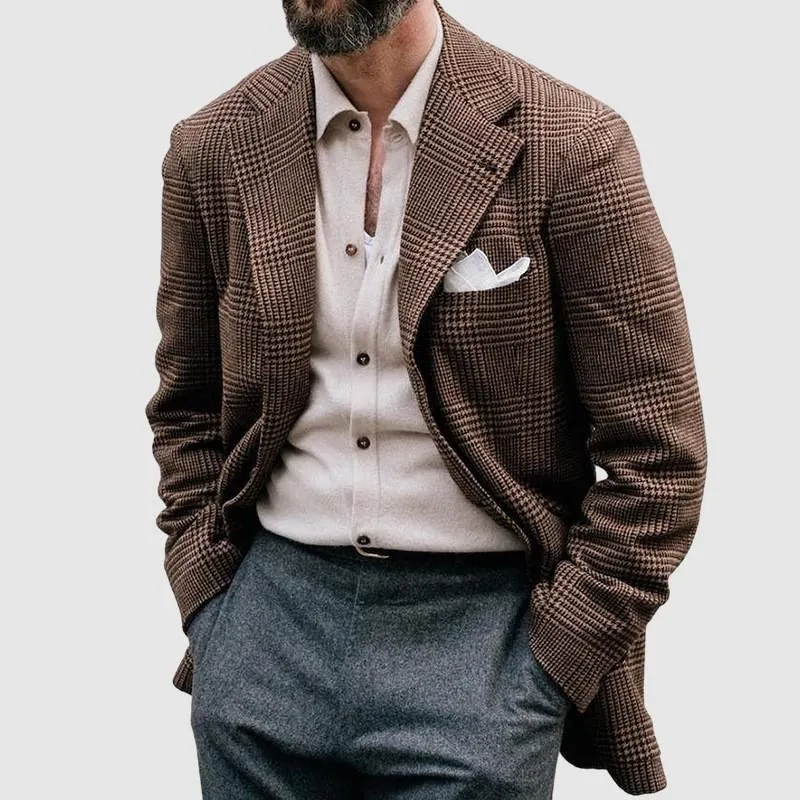 Men's Casual Vintage Check Multi-Pocket Blazer 43236127X sold by Manly product image thumbnail 4