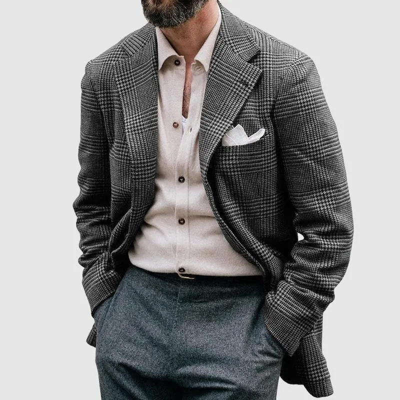 Men's Casual Vintage Check Multi-Pocket Blazer 43236127X sold by Manly product image thumbnail 2