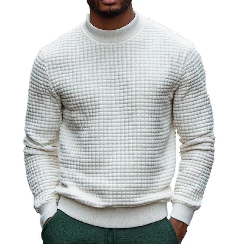 Men's Solid Turtleneck Waffle Sweatshirt 52676926X sold by Manly