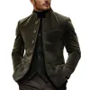 Men's Vintage Corduroy Stand Collar Single Breasted Slim Fit Blazer 57234086M sold by Manly