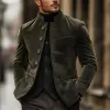 Men's Vintage Corduroy Stand Collar Single Breasted Slim Fit Blazer 57234086M sold by Manly
