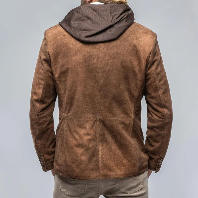 Men's Vintage Suede Notch Lapel Multi-pocket Single Breasted Blazer 22773773Z sold by Manly product image thumbnail 4