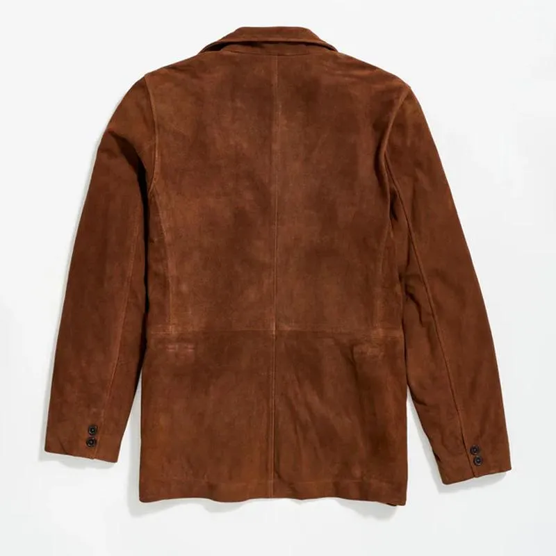 Men's Vintage Suede Notch Lapel Multi-pocket Single Breasted Blazer 44246074Z sold by Manly product image thumbnail 4