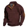 Men's Stand Collar Pullover Plaid Knitted Sweater 83419732X sold by Manly