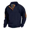 Men's Vintage Stand Collar Pullover Argyle Sweater 46087350X sold by Manly