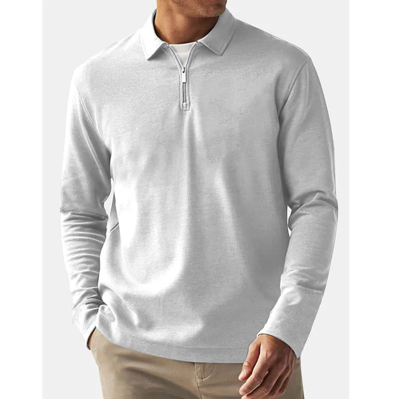 Men's Solid Color Zip-Up Collar Sweatshirt 94700179Y sold by Manly product image thumbnail 4