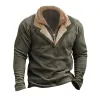Men's Solid Color Zipper Fur Collar Long Sleeve Sweatshirt 00804539Y sold by Manly