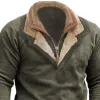 Men's Solid Color Zipper Fur Collar Long Sleeve Sweatshirt 00804539Y sold by Manly