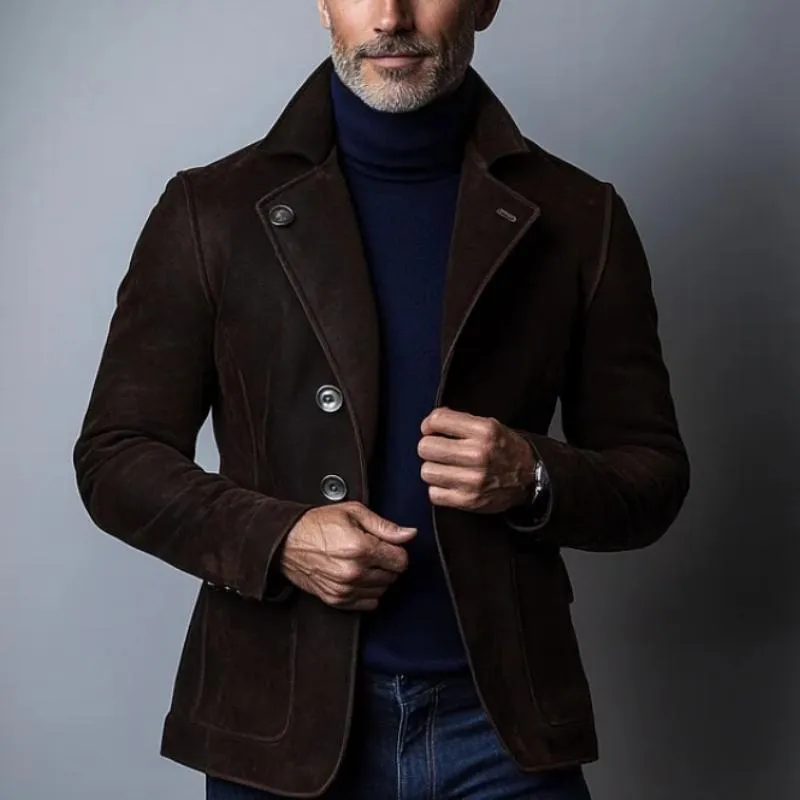 Men's Vintage Suede Single Breasted Blazer 19893500Y sold by Manly product image thumbnail 3