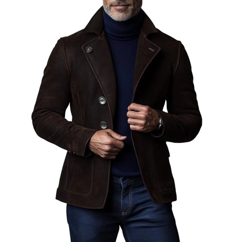 Men's Vintage Suede Single Breasted Blazer 19893500Y sold by Manly