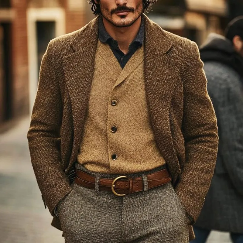 Men's Vintage Single Breasted Lapel Blended Blazer 39920122X sold by Manly product image thumbnail 4