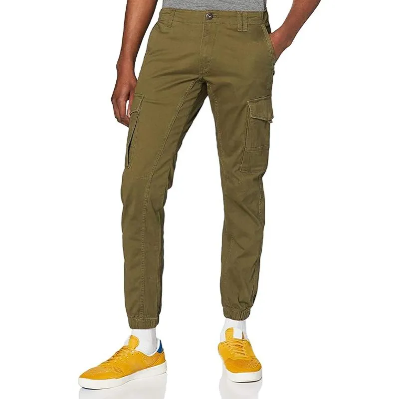 Men's Solid Color Multi-pocket Cargo Pants 39465484Z sold by Manly
