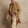 Men's Vintage Suede Lapel Single Breasted Mid-Length Trench Coat 83142592Y sold by Manly