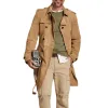 Men's Vintage Suede Lapel Single Breasted Mid-Length Trench Coat 83142592Y sold by Manly