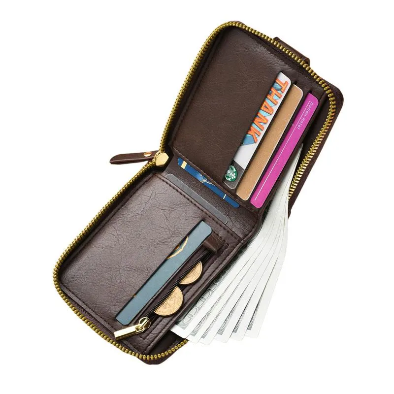 Men's Vintage Zipper Multi-Card Wallet 48820066U sold by Manly product image thumbnail 4