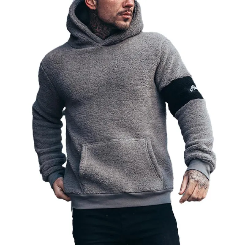 Men's Autumn and Winter Casual Sweatshirt Plush Hoodie 11899812U sold by Manly