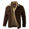 Men's Solid Vintage Plush Collar Corduroy Jacket 67542039Y sold by Manly